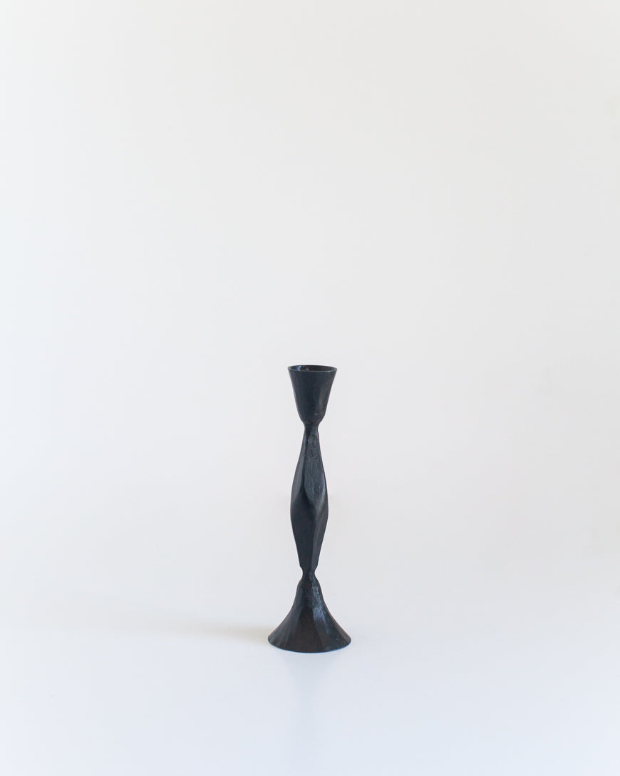 High Diamond Hand Forged Iron Candle Holders