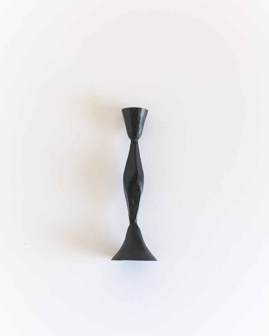 High Diamond Hand Forged Iron Candle Holders