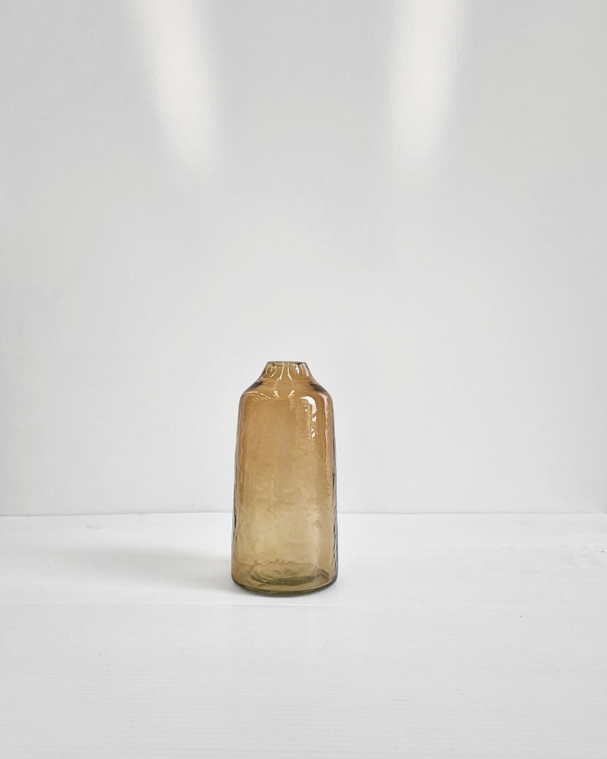 Handblown Hammered Glass Bud Vases
