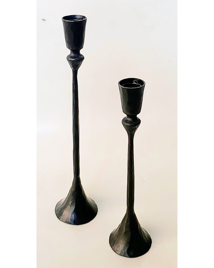 Gemini Hand Forged Iron Candlestands