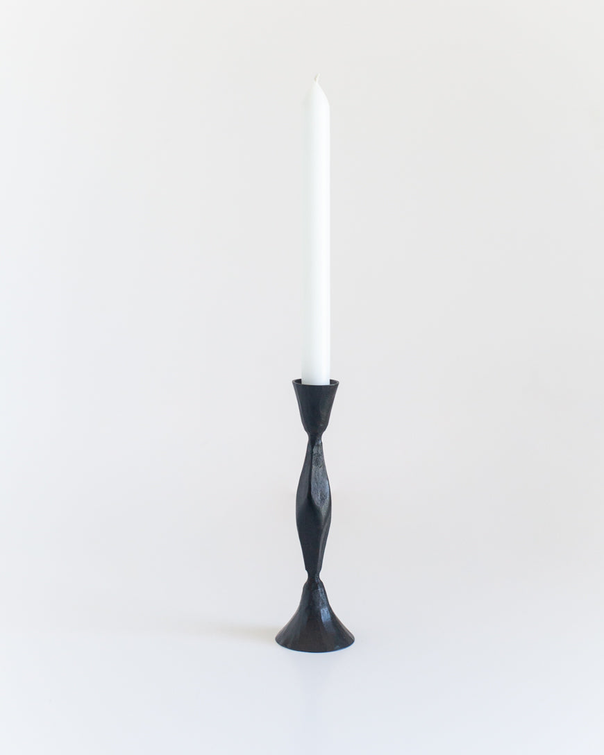High Diamond Hand Forged Iron Candle Holders