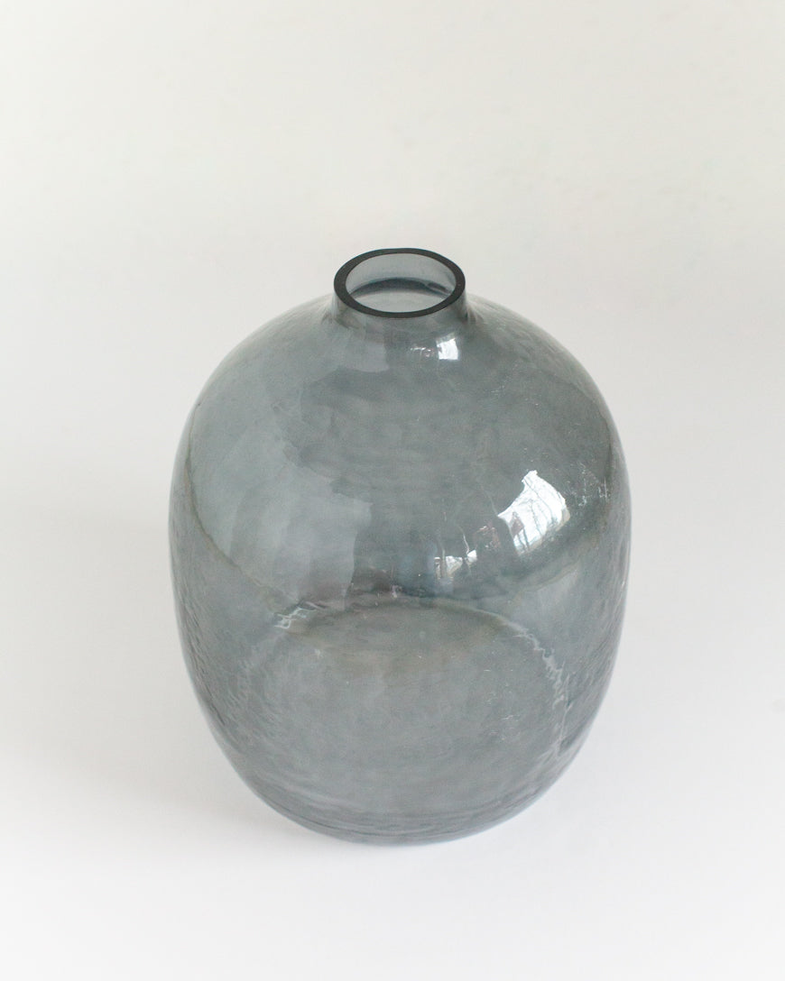 Hebron Hanblown Hammered Glass Vase