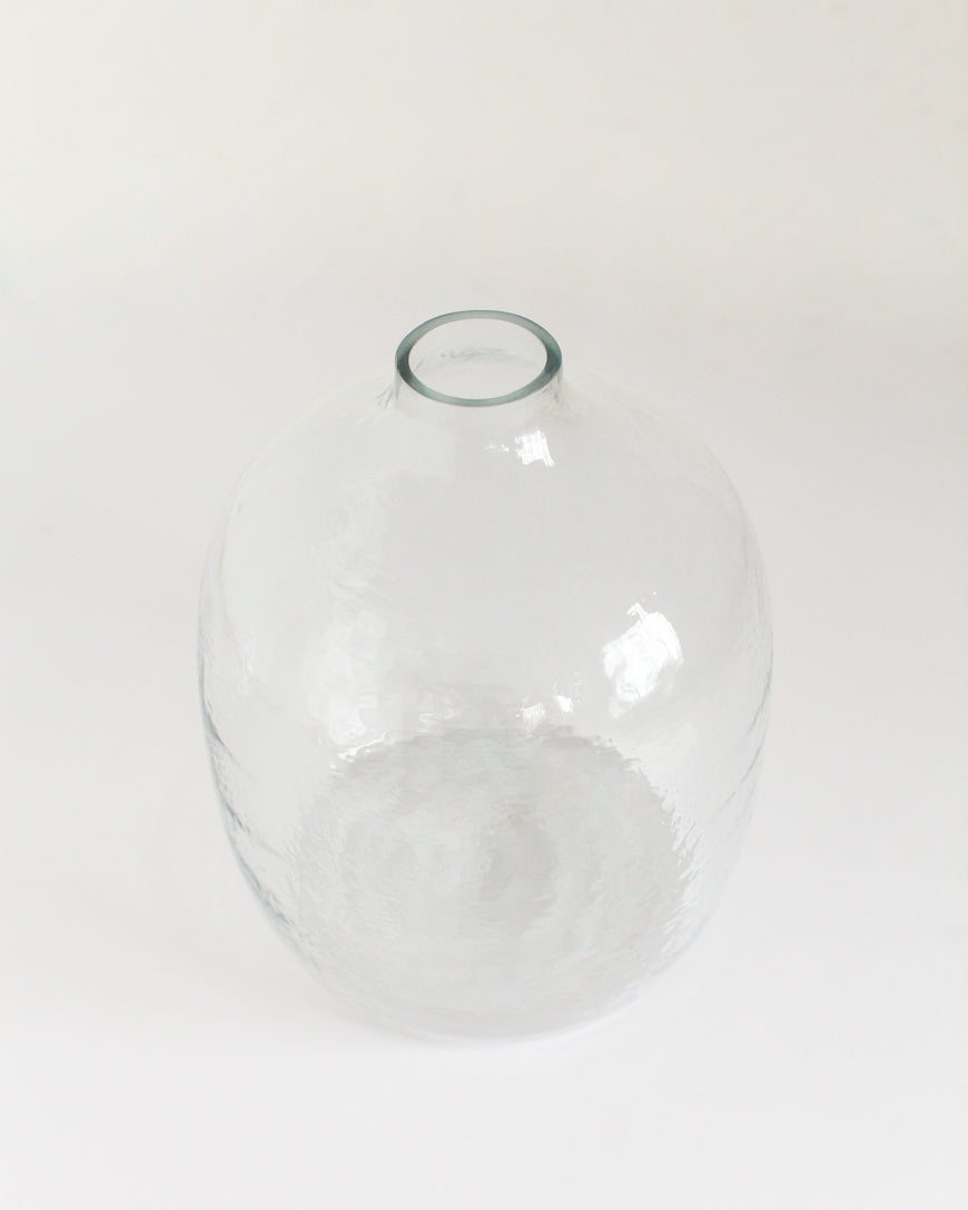 Hebron Hanblown Hammered Glass Vase