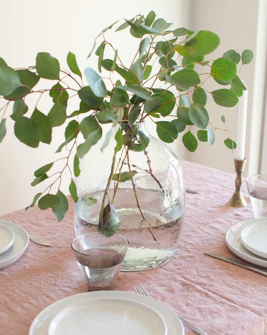 Hebron Hanblown Hammered Glass Vase