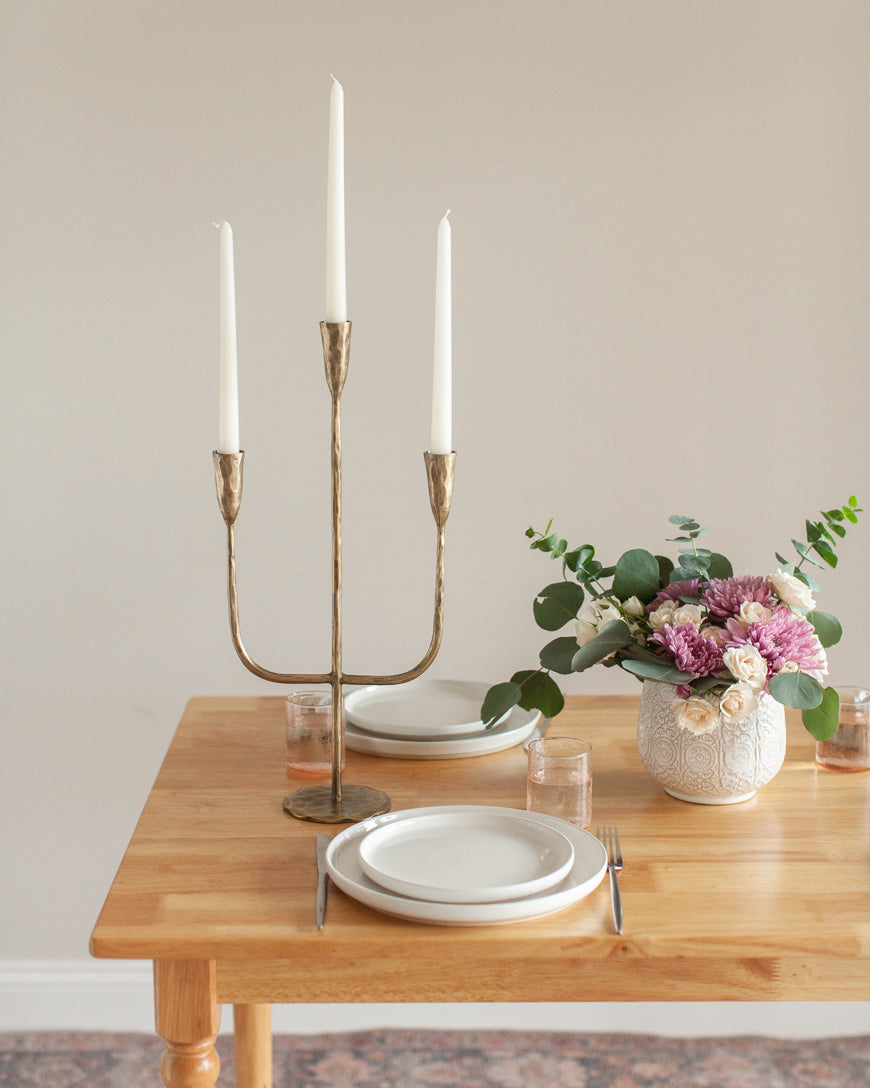 Hand Forged Iron Candelabras