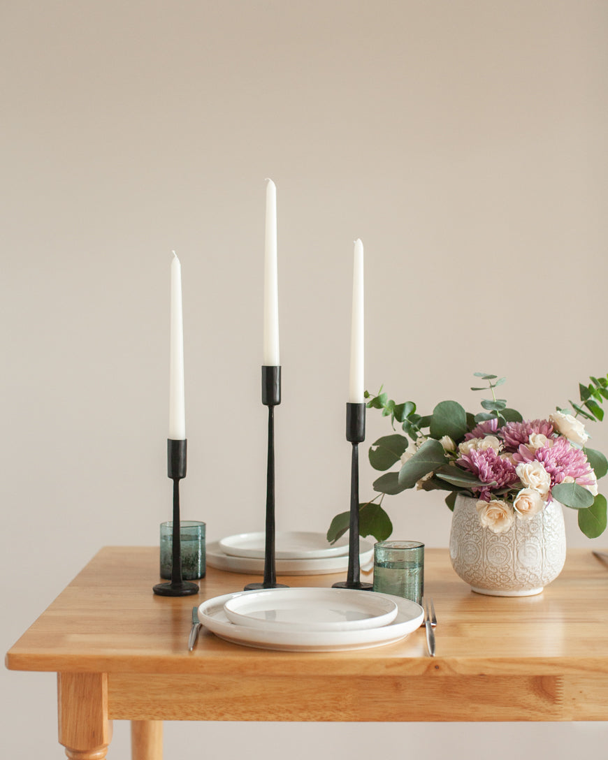 Dante Hand Forged Iron Candlestand