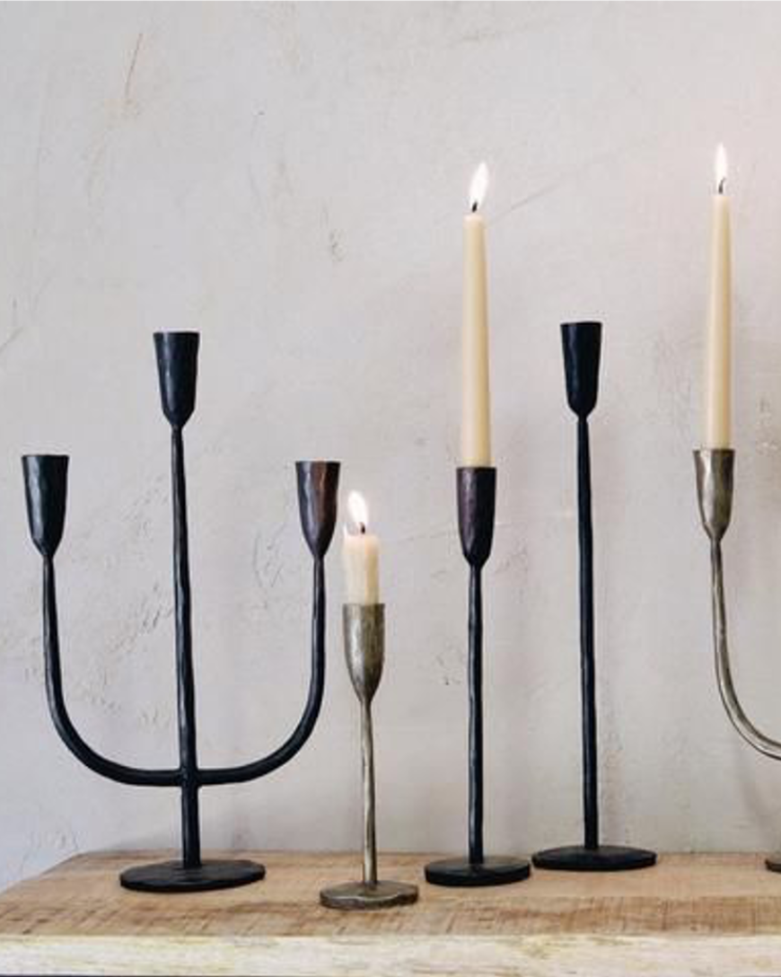 Hand Forged Iron Candelabras